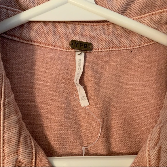 Young Fabulous And Broke Pink Denim Utility Jumpsuit Barbie core Size X-Small - Picture 6 of 6